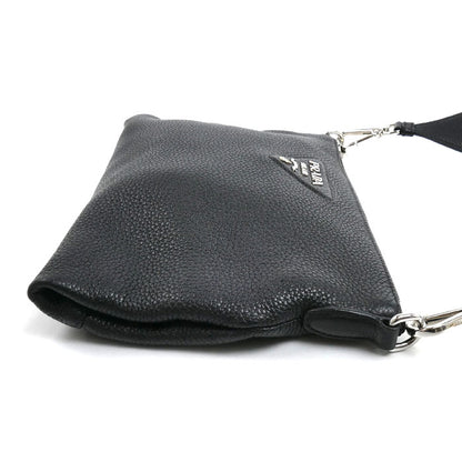 PRADA プラダ ヴィッテロダイノ ソフト ショルダーバッグ ブラック 1BH050 2DKV F0002 ICチップ ユニセックス【中古】