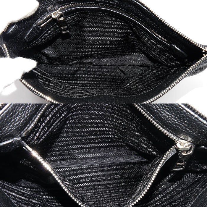 PRADA プラダ ヴィッテロダイノ ソフト ショルダーバッグ ブラック 1BH050 2DKV F0002 ICチップ ユニセックス【中古】