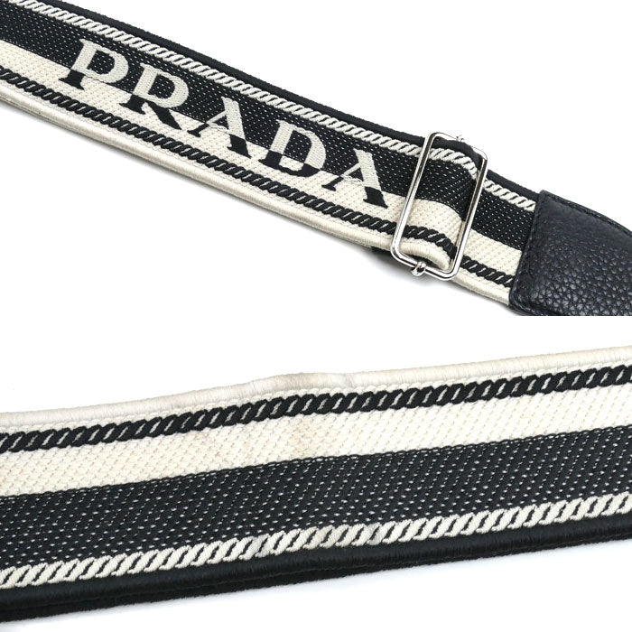 PRADA プラダ ヴィッテロダイノ ソフト ショルダーバッグ ブラック 1BH050 2DKV F0002 ICチップ ユニセックス【中古】