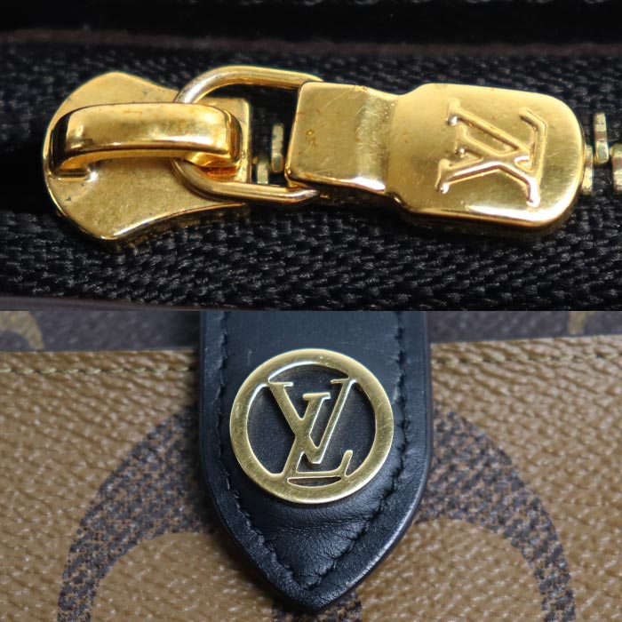 LOUIS VUITTON ルイ・ヴィトン ポルトフォイユ ジュリエット 二つ折り財布 モノグラム ジャイアント リバース ブラウン M69432 SP3230 レディース【中古】