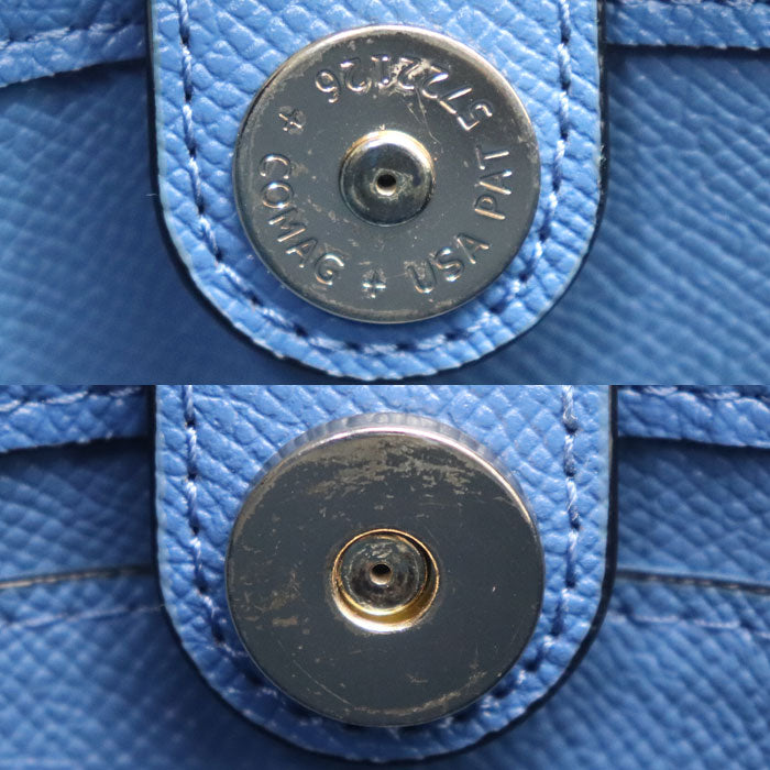 COACH コーチ ホースキャリッジ トートバッグ ブルー C4061 アウトレット レディース【中古】