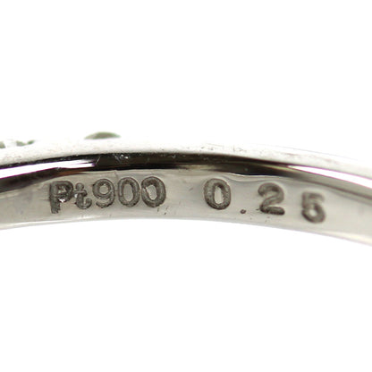 Pt900プラチナ ハーフエタニティ リング・指輪 ダイヤモンド0.25ct 11号 2.9g レディース【中古】【美品】
