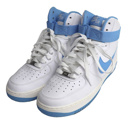 NIKE ナイキ エアフォース1 HIGH OG QS スニーカー 白/水色 DX3805-100 27.5cm メンズ【中古】