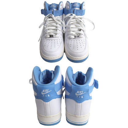 NIKE ナイキ エアフォース1 HIGH OG QS スニーカー 白/水色 DX3805-100 27.5cm メンズ【中古】