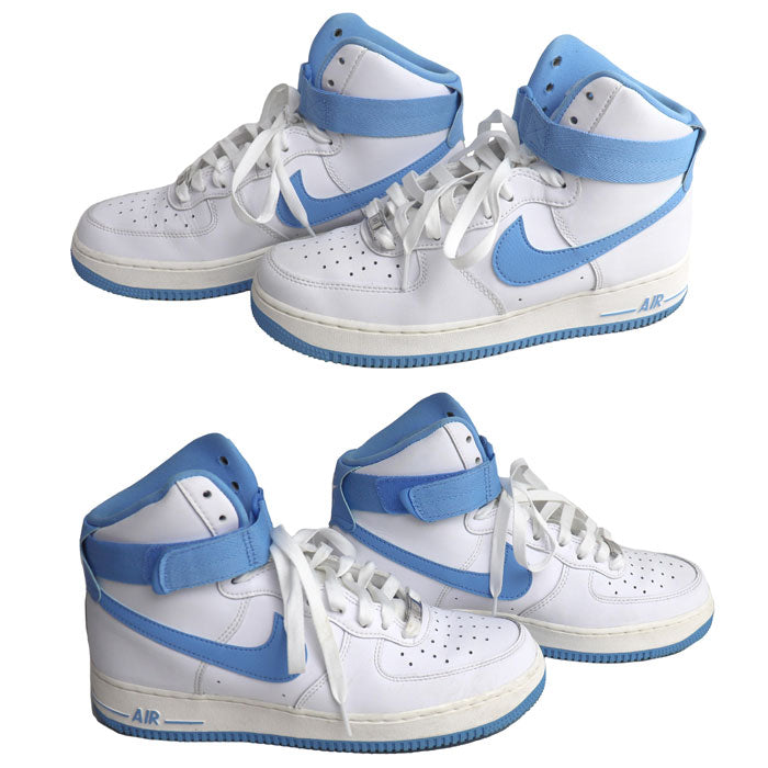 NIKE ナイキ エアフォース1 HIGH OG QS スニーカー 白/水色 DX3805-100 27.5cm メンズ【中古】