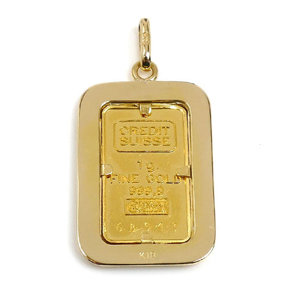 K24YG イエローゴールド K18YG イエローゴールド インゴット1g ペンダントトップ 2.1g ユニセックス【中古】