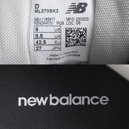 NEW BALANCE ニューバランス スニーカー ブラック ML373SK2 スエード/メッシュ 27ｃｍ メンズ【中古】