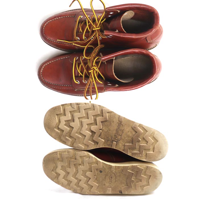 Chippewa チペワ 6インチ モックトゥ ブーツ 赤茶 29493 PORTAGE ORO RUSSETT 7 1/2 EE メンズ【中古】