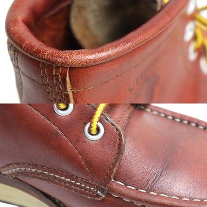 Chippewa チペワ 6インチ モックトゥ ブーツ 赤茶 29493 PORTAGE ORO RUSSETT 7 1/2 EE メンズ【中古】