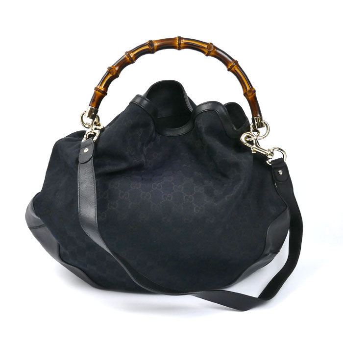 GUCCI グッチ バンブー 2Wayショルダーバッグ ブラック 169976 レディース【中古】