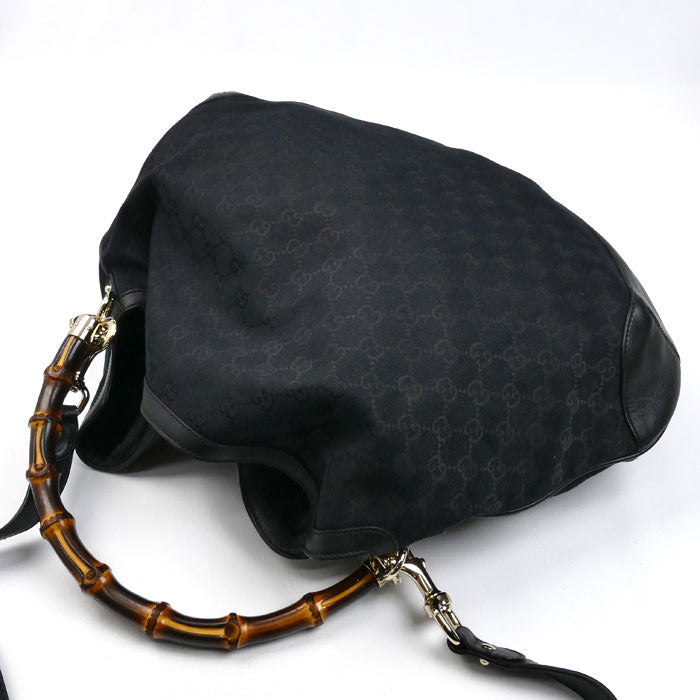 GUCCI グッチ バンブー 2Wayショルダーバッグ ブラック 169976 レディース【中古】