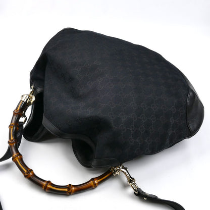 GUCCI グッチ バンブー 2Wayショルダーバッグ ブラック 169976 レディース【中古】