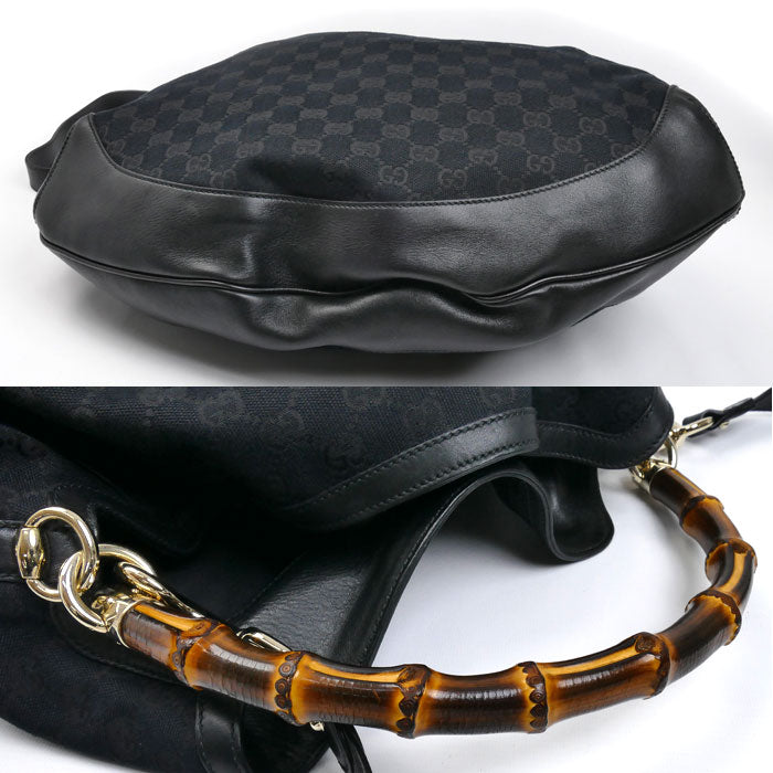 GUCCI グッチ バンブー 2Wayショルダーバッグ ブラック 169976 レディース【中古】