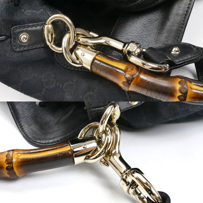 GUCCI グッチ バンブー 2Wayショルダーバッグ ブラック 169976 レディース【中古】