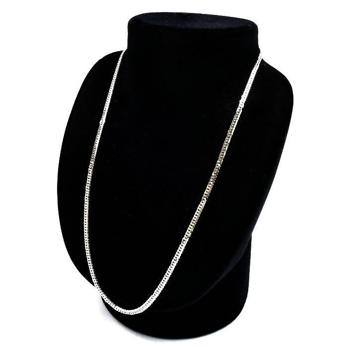 Pt850プラチナ ネックレス 喜平6面Wカット 20.2g 50cm ユニセックス【中古】