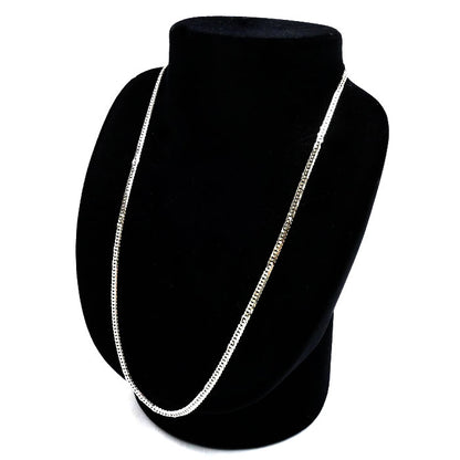 Pt850プラチナ ネックレス 喜平6面Wカット 20.2g 50cm ユニセックス【中古】