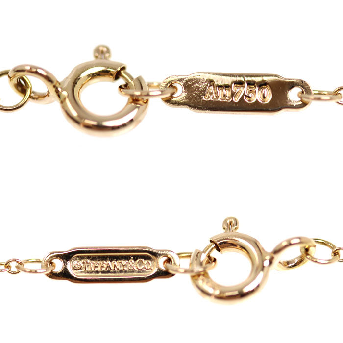 TIFFANY&Co. ティファニー K18PG ピンクゴールド Tスマイル スモール ネックレス 63058815 ダイヤモンド 2.1g 41cm レディース【中古】