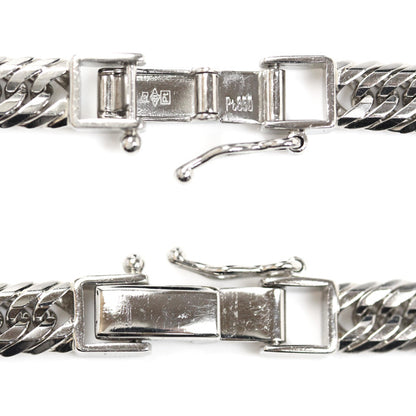 Pt850プラチナ ネックレス 喜平12面トリプルカット 50.5g 50cm メンズ【中古】