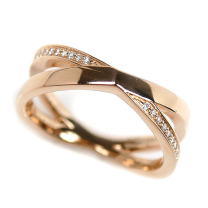 TIFFANY&Co. ティファニー K18PG ピンクゴールド アトラス X ナロー ダイヤ リング・指輪 ダイヤモンド0.08ct 8号 3.9g レディース【中古】【美品】
