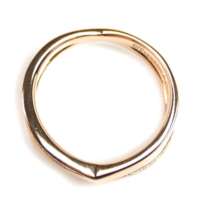 TIFFANY&Co. ティファニー K18PG ピンクゴールド アトラス X ナロー ダイヤ リング・指輪 ダイヤモンド0.08ct 8号 3.9g レディース【中古】【美品】