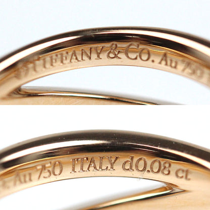 TIFFANY&Co. ティファニー K18PG ピンクゴールド アトラス X ナロー ダイヤ リング・指輪 ダイヤモンド0.08ct 8号 3.9g レディース【中古】【美品】