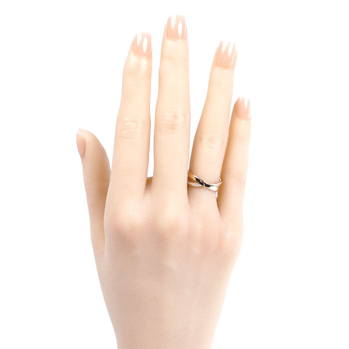 TIFFANY&Co. ティファニー K18PG ピンクゴールド アトラス X ナロー ダイヤ リング・指輪 ダイヤモンド0.08ct 8号 3.9g レディース【中古】【美品】