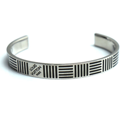 LOUIS VUITTON ルイ・ヴィトン メタル ジョンク・ダミエカラーズ バングル M62492 US1127 32.5g メンズ【中古】