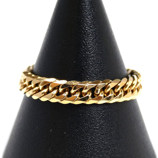 K18YG イエローゴールド W6面 リング・指輪 20号 3.4g ユニセックス【中古】