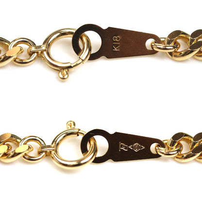 K18YG イエローゴールド ブレスレット 喜平2面カット 10.2g 18cm ユニセックス【中古】