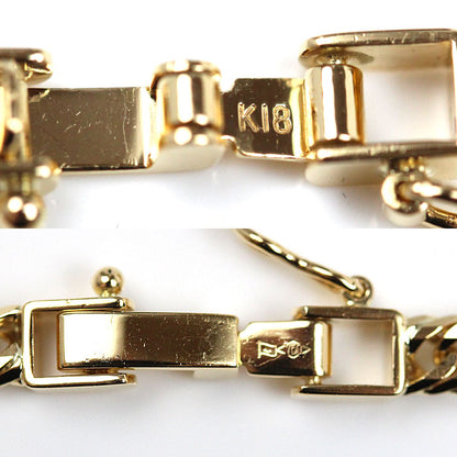 K18YG イエローゴールド ネックレス 喜平12面トリプルカット 20.2g 51cm ユニセックス【中古】