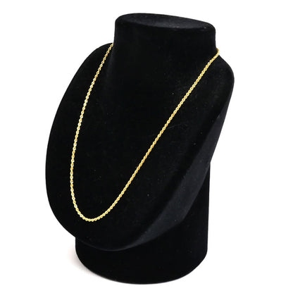 K18YG イエローゴールド ロープ ネックレス 3.1g ～45cm フリーチェーン ユニセックス【中古】