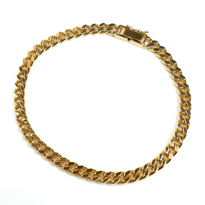 K18YG イエローゴールド ブレスレット 喜平2面カット 20.2g 20cm ユニセックス【中古】