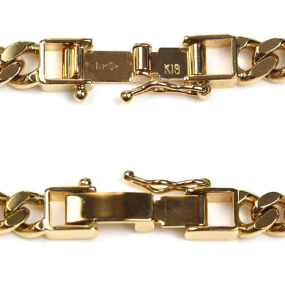 K18YG イエローゴールド ブレスレット 喜平2面カット 20.2g 20cm ユニセックス【中古】