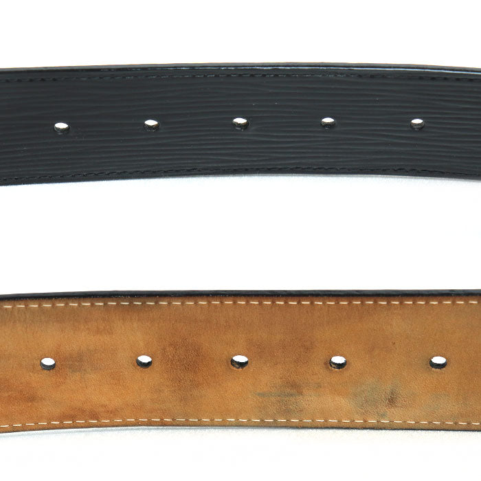 LOUIS VUITTON ルイ・ヴィトン サンチュール・LVイニシャル ベルト エピ・エレクトリック ブラック M9830 CT0111 メンズ【中古】