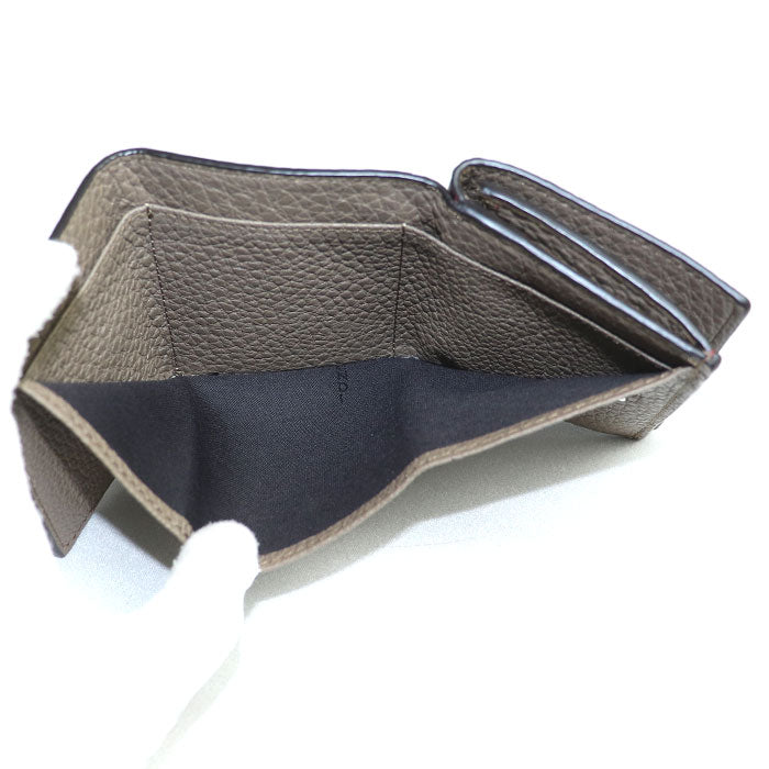 FENDI フェンディ FFロゴ コンパクトウォレット 三つ折り財布 ボルドー 7M0280 レディース【中古】【美品】