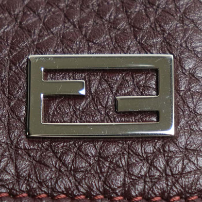 FENDI フェンディ FFロゴ コンパクトウォレット 三つ折り財布 ボルドー 7M0280 レディース【中古】【美品】