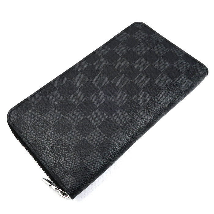LOUIS VUITTON ルイ・ヴィトン ジッピー オーガナイザーNM 長財布 ラウンドファスナー ダミエ グラフィット ブラック N60111 IC メンズ【中古】