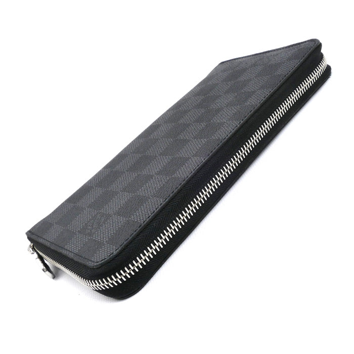 LOUIS VUITTON ルイ・ヴィトン ジッピー オーガナイザーNM 長財布 ラウンドファスナー ダミエ グラフィット ブラック N60111 IC メンズ【中古】
