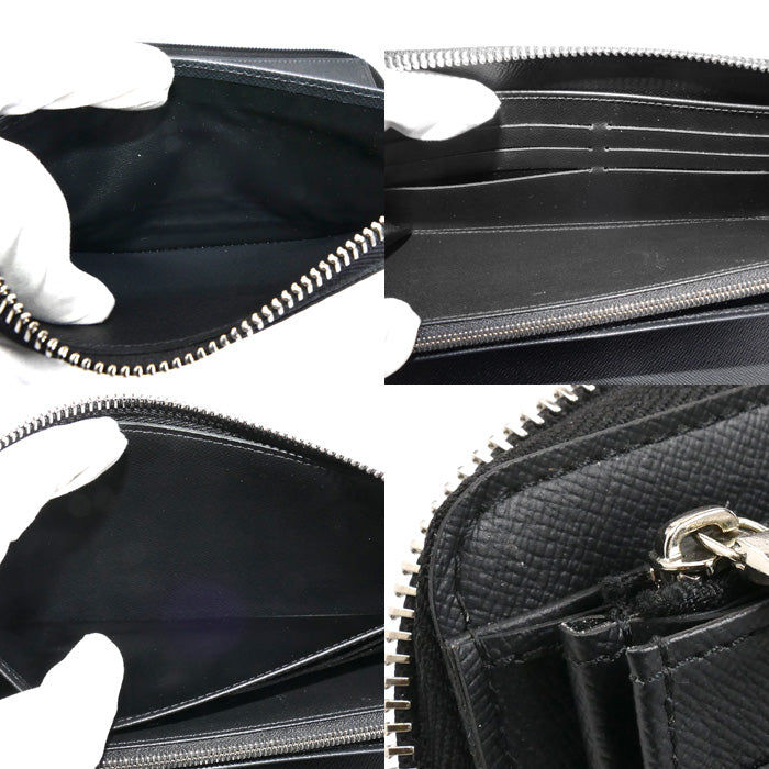 LOUIS VUITTON ルイ・ヴィトン ジッピー オーガナイザーNM 長財布 ラウンドファスナー ダミエ グラフィット ブラック N60111 IC メンズ【中古】