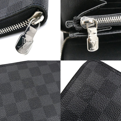 LOUIS VUITTON ルイ・ヴィトン ジッピー オーガナイザーNM 長財布 ラウンドファスナー ダミエ グラフィット ブラック N60111 IC メンズ【中古】