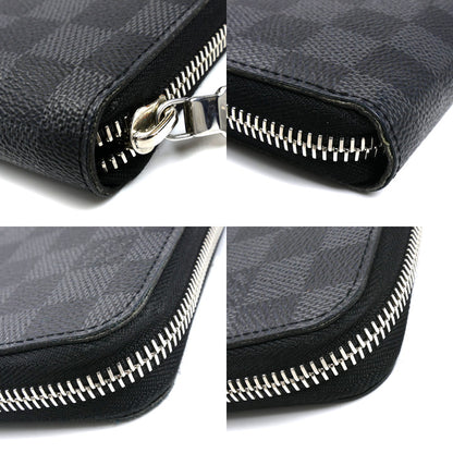 LOUIS VUITTON ルイ・ヴィトン ジッピー オーガナイザーNM 長財布 ラウンドファスナー ダミエ グラフィット ブラック N60111 IC メンズ【中古】