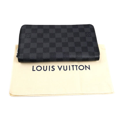 LOUIS VUITTON ルイ・ヴィトン ジッピー オーガナイザーNM 長財布 ラウンドファスナー ダミエ グラフィット ブラック N60111 IC メンズ【中古】