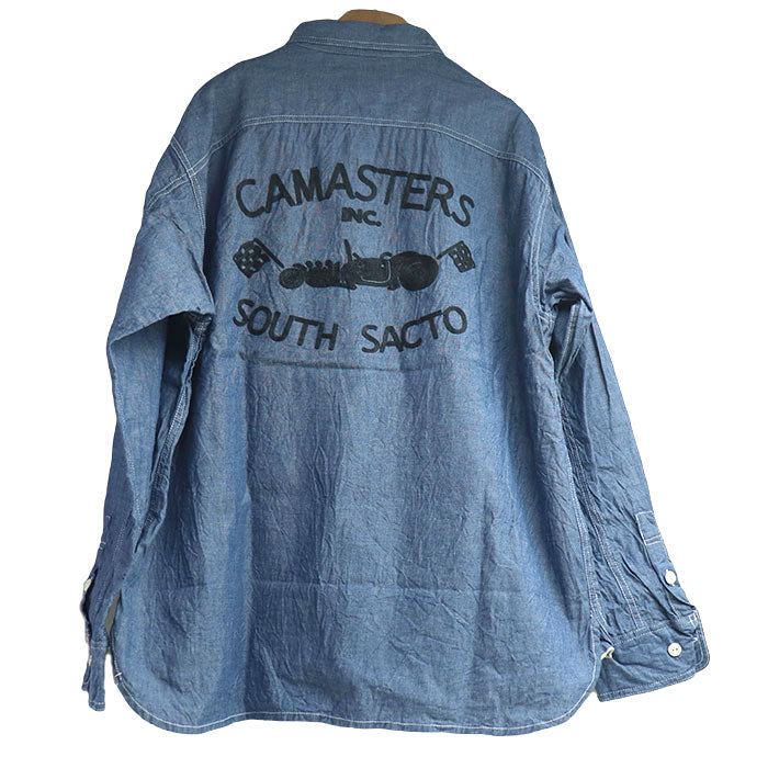 CUSHMAN クッシュマン シャンブレー ワークシャツ 長袖シャツ ブルー 25590 
WXL メンズ【未使用】【買取品】