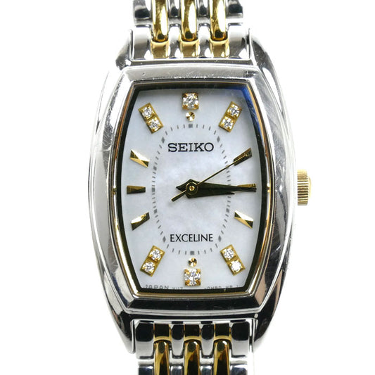 SEIKO セイコー エクセリーヌ 腕時計 ソーラー SWCQ089/V117-0DD0 レディース【中古】