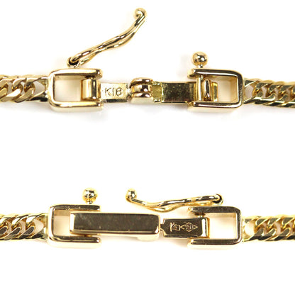 K18YG イエローゴールド ネックレス 喜平6面Wカット 10.2g 50cm ユニセックス【中古】