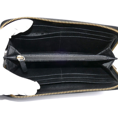 Michael Kors マイケルコース パンチング 長財布 ラウンドファスナー ブラック 32H7GF6E7U レディース【中古】