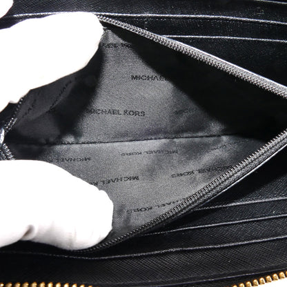 Michael Kors マイケルコース パンチング 長財布 ラウンドファスナー ブラック 32H7GF6E7U レディース【中古】