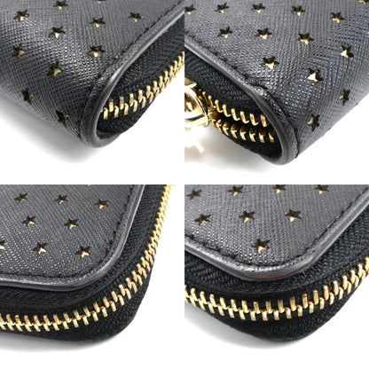 Michael Kors マイケルコース パンチング 長財布 ラウンドファスナー ブラック 32H7GF6E7U レディース【中古】
