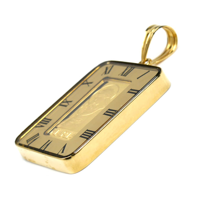 K24YG イエローゴールド K18YG イエローゴールド マリア インゴット1g ペンダントトップ 6.0g 両面ガラス ユニセックス【中古】