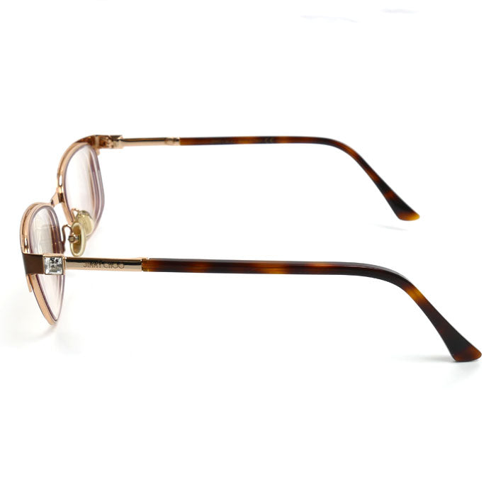 JIMMY CHOO ジミーチュウ JC275 FG4 メガネ ピンクゴールド/マーブル レンズ度入り レディース 52⬜︎16 145【中古】